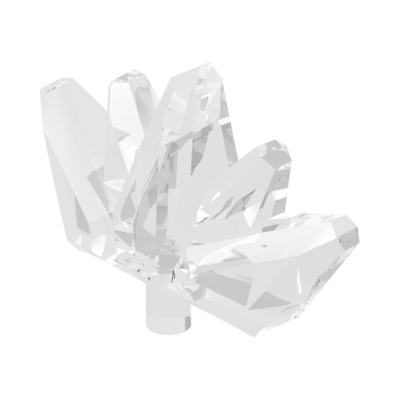 DIADEM, NO. 3 · LEGO 6518537 (réf. BrickLink 25974) · Transparent W/ Opalescence (réf. BrickLink Satin Trans-Clear)