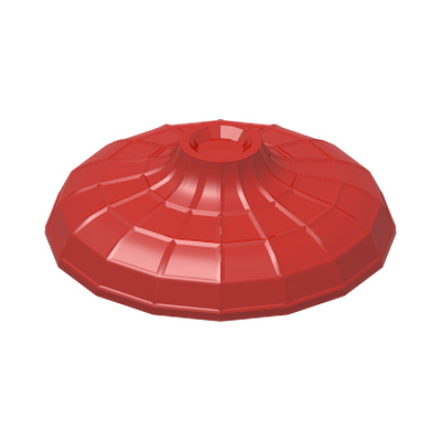 Minifigure, Headgear Hat, Conical Asian with Raised Center · LEGO 6251020 (réf. BrickLink 26007) · Couleur BrickLink : Red