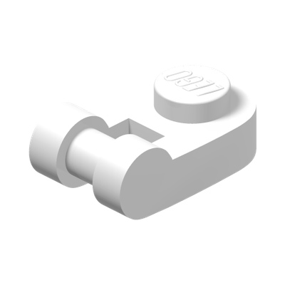 PLATE 1X1 ROUND W/ 3.2 SHAFT · LEGO 6174937 (réf. BrickLink 26047) · White (réf. BrickLink White)