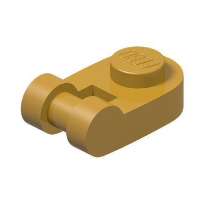 PLATE 1X1 ROUND W/ 3.2 SHAFT · Warm Gold (réf. BrickLink Pearl Gold)