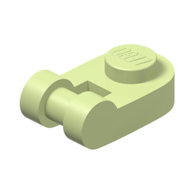 PLATE 1X1 ROUND W/ 3.2 SHAFT · Spring Yellowish Green (réf. BrickLink Yellowish Green)