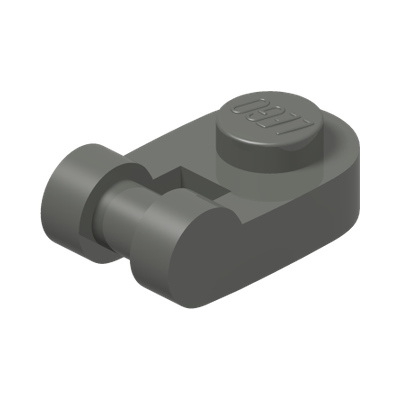 PLATE 1X1 ROUND W/ 3.2 SHAFT · Dark Stone Grey (réf. BrickLink Dark Bluish Gray)
