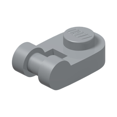 PLATE 1X1 ROUND W/ 3.2 SHAFT · Medium Stone Grey (réf. BrickLink Light Bluish Gray)