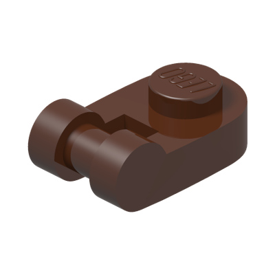 PLATE 1X1 ROUND W/ 3.2 SHAFT · Reddish Brown (réf. BrickLink Reddish Brown)