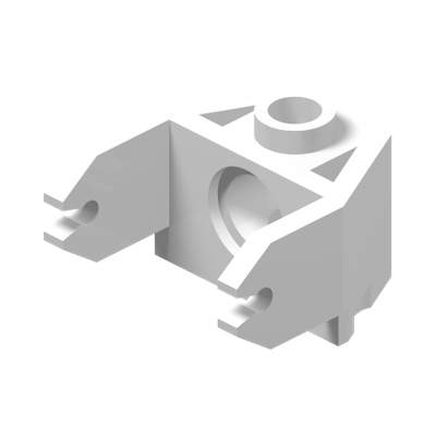 Magnet Holder 2 x 3 with Clips and Pin Hole · LEGO 260701 (réf. BrickLink 2607) · Couleur BrickLink : White