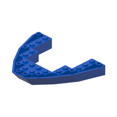 Boat, Bow Brick 8 x 10 x 1 · Réf. BrickLink 2622 · Bright Blue (réf. BrickLink Blue)