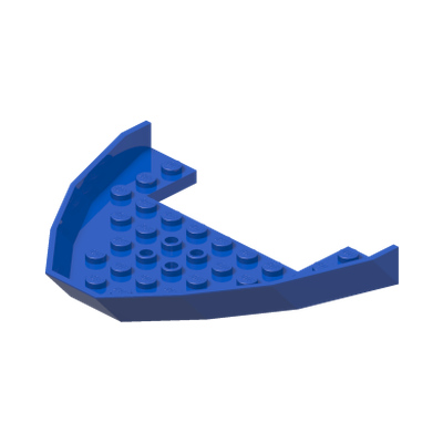 Boat, Bow Top 8 x 10 x 1 · Réf. BrickLink 2623 · Bright Blue (réf. BrickLink Blue)