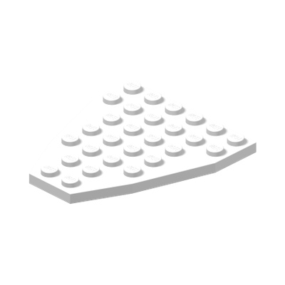 Wedge, Plate 7 x 6 without Stud Notches (Boat Bow Plate) · LEGO 4169698 (réf. BrickLink 2625) · Couleur BrickLink : White
