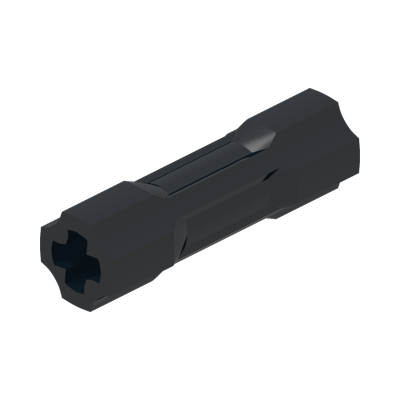 CROSS AXLE, EXTENSION, 3M · Black (réf. BrickLink Black)
