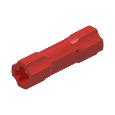 CROSS AXLE, EXTENSION, 3M · LEGO 6273211 (réf. BrickLink 26287) · Bright Red (réf. BrickLink Red)