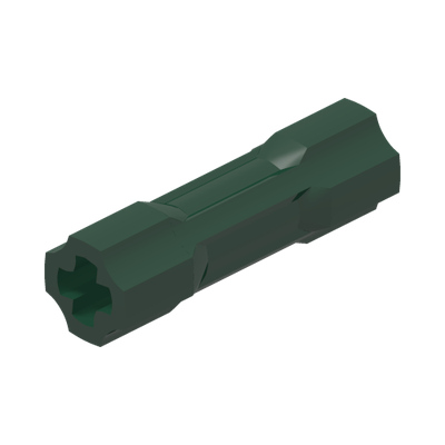 CROSS AXLE, EXTENSION, 3M · Earth Green (réf. BrickLink Dark Green)