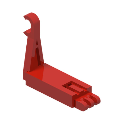 Hook Slider (2651 / 2650) · Réf. BrickLink 2651c01 · Couleur BrickLink : Red