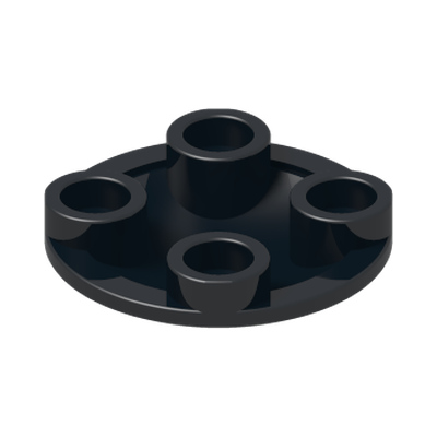 SLIDE SHOE ROUND 2X2 · Black (réf. BrickLink Black)