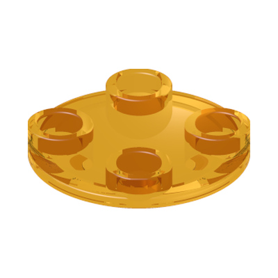 SLIDE SHOE ROUND 2X2 · Tr. Yellow (réf. BrickLink Trans-Yellow)