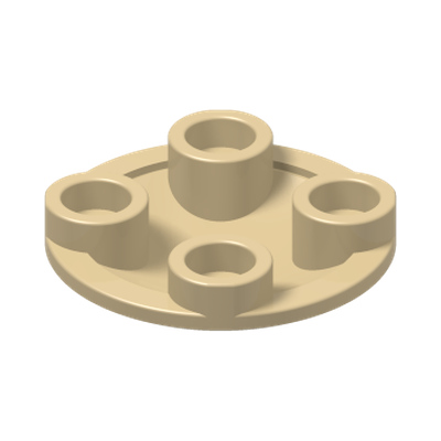SLIDE SHOE ROUND 2X2 · Brick Yellow (réf. BrickLink Tan)