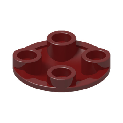 SLIDE SHOE ROUND 2X2 · New Dark Red (réf. BrickLink Dark Red)