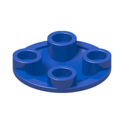 SLIDE SHOE ROUND 2X2 · Bright Blue (réf. BrickLink Blue)