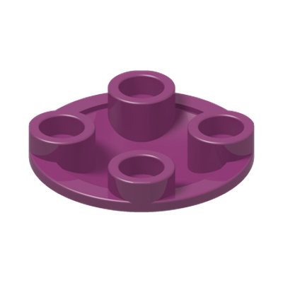 SLIDE SHOE ROUND 2X2 · Bright Reddish Violet (réf. BrickLink Magenta)