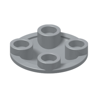 SLIDE SHOE ROUND 2X2 · Medium Stone Grey (réf. BrickLink Light Bluish Gray)