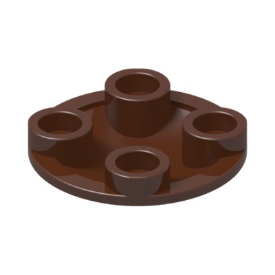 SLIDE SHOE ROUND 2X2 · Reddish Brown (réf. BrickLink Reddish Brown)