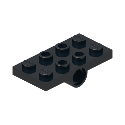 PLATE 2X4, W/ HOLES DIA. 4.85, BOTTOM · LEGO 6194233 (réf. BrickLink 26599) · Black (réf. BrickLink Black)