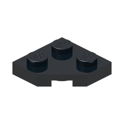 PLATE 2X2, CORNER, 45 DEG. · Black (réf. BrickLink Black)