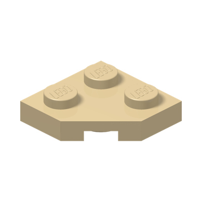PLATE 2X2, CORNER, 45 DEG. · Brick Yellow (réf. BrickLink Tan)