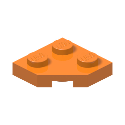 PLATE 2X2, CORNER, 45 DEG. · Bright Orange (réf. BrickLink Orange)
