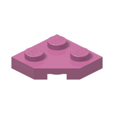 Wedge, Plate 2 x 2  Cut Corner · Bright Purple (réf. BrickLink Dark Pink)