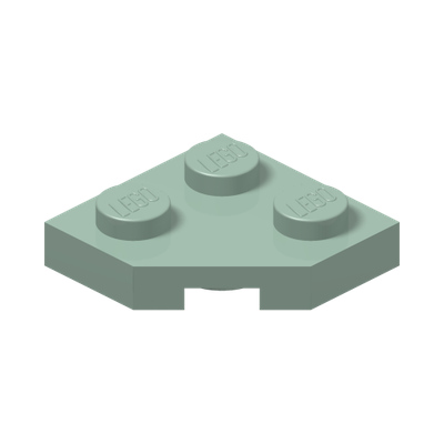 PLATE 2X2, CORNER, 45 DEG. · Sand Green (réf. BrickLink Sand Green)