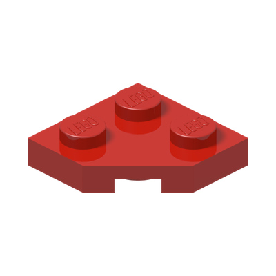 PLATE 2X2, CORNER, 45 DEG. · Bright Red (réf. BrickLink Red)