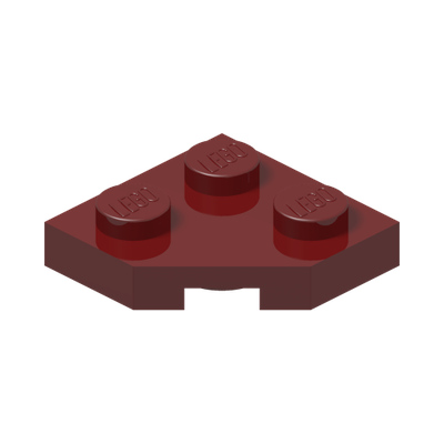 PLATE 2X2, CORNER, 45 DEG. · New Dark Red (réf. BrickLink Dark Red)