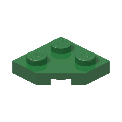 PLATE 2X2, CORNER, 45 DEG. · Dark Green (réf. BrickLink Green)
