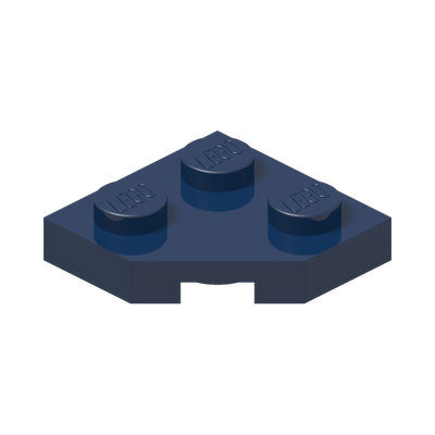 PLATE 2X2, CORNER, 45 DEG. · Earth Blue (réf. BrickLink Dark Blue)