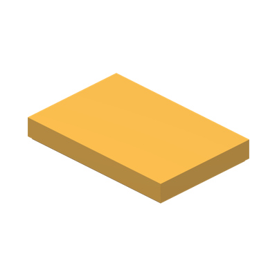 FLAT TILE 2X3 · Flame Yellowish Orange (réf. BrickLink Bright Light Orange)