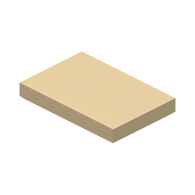 FLAT TILE 2X3 · Brick Yellow (réf. BrickLink Tan)