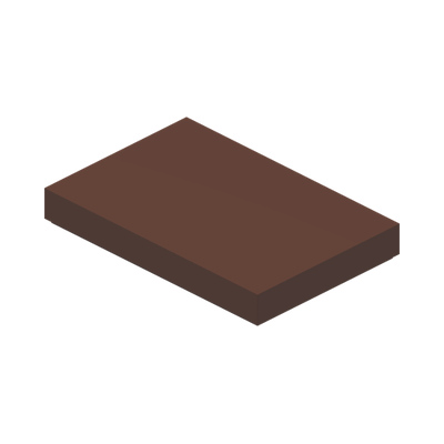 FLAT TILE 2X3 · Reddish Brown (réf. BrickLink Reddish Brown)