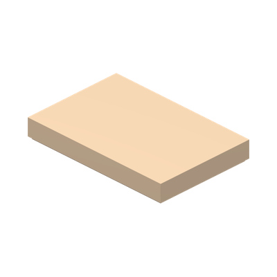 FLAT TILE 2X3 · Light Nougat (réf. BrickLink Light Nougat)
