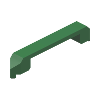 Plant Plate, Round 1 x 1 with Curved, Upright Leaf · LEGO 6411022 (réf. BrickLink 2682) · Dark Green (réf. BrickLink Green)