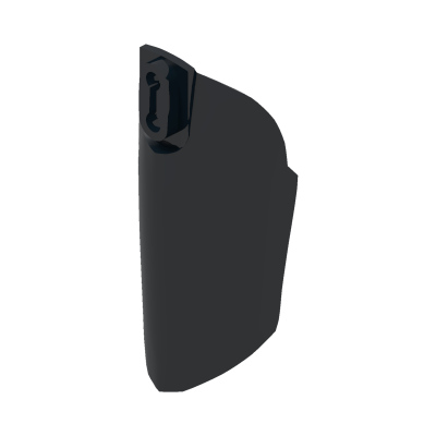 Large Figure Armor, Arm / Leg Cover with Ball Joint Socket and 2 Holes · LEGO 6160104 (réf. BrickLink 26831) · Couleur BrickLink : Black