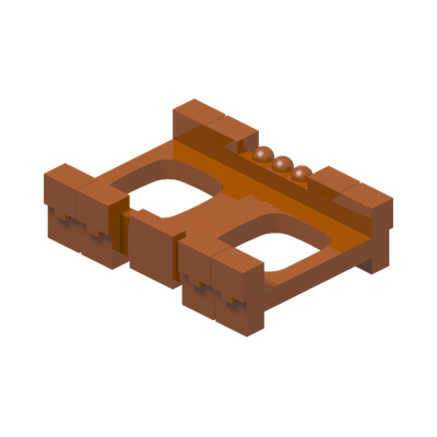 Minifigure Utility Belt · LEGO 6268126 (réf. BrickLink 27145) · Couleur BrickLink : Dark Orange