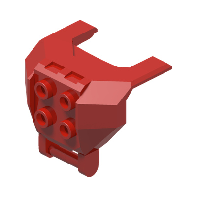Large Figure Armor, Chest with 4 Studs and Bar Handle · LEGO 6288458 (réf. BrickLink 27167) · Couleur BrickLink : Red
