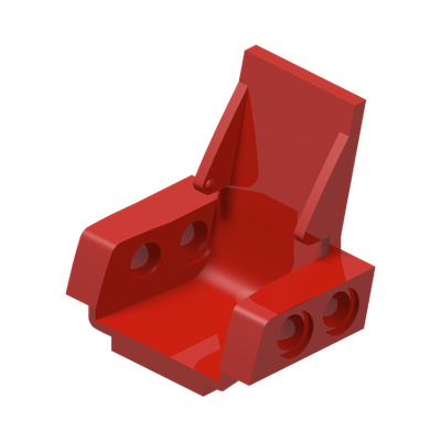 Technic Seat 3 x 2 Base · LEGO 271721 (réf. BrickLink 2717) · Couleur BrickLink : Red