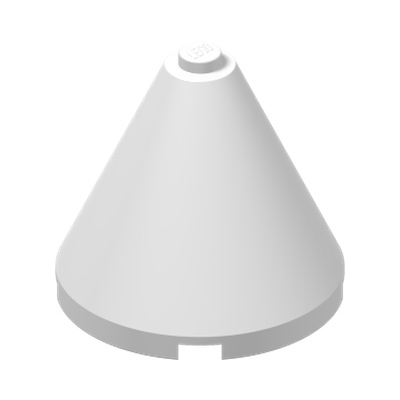 Cone 4 x 4 x 3 · Réf. BrickLink 272 · Couleur BrickLink : White