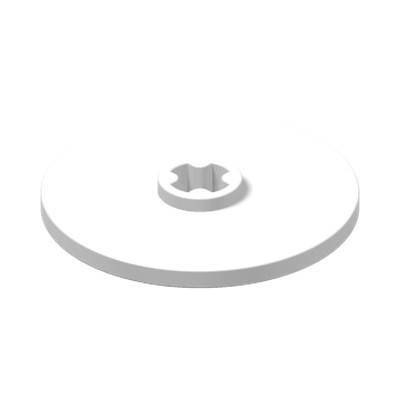 DISK Ø24 · LEGO 6296187 (réf. BrickLink 2723) · White (réf. BrickLink White)