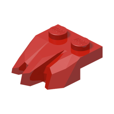 Plate, Modified 1 x 2 with 3 Claws / Rock Fingers · Couleur BrickLink : Red