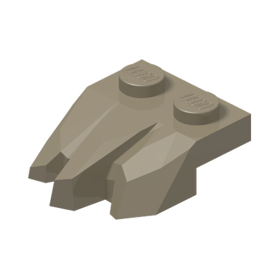 DESIGN, PLATE 2X3, ROCK, NO. 1 · Sand Yellow (réf. BrickLink Dark Tan)
