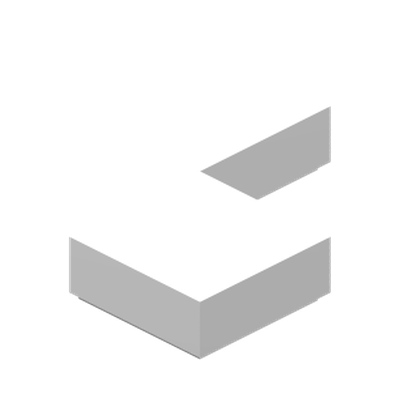 TILE 2X2, DEG. 90, W/ DEG. 45 CUT · LEGO 6168612 (réf. BrickLink 27263) · White (réf. BrickLink White)