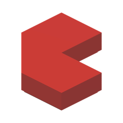 TILE 2X2, DEG. 90, W/ DEG. 45 CUT · Bright Red (réf. BrickLink Red)