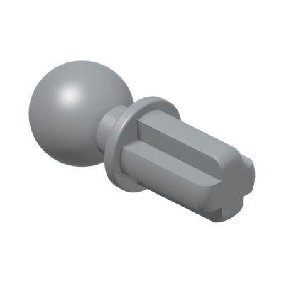 BALL W. CROSS AXLE · Medium Stone Grey (réf. BrickLink Light Bluish Gray)